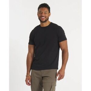 PAKA Essential T-Shirt Men's Large Black Organic Pima Cotton Royal Alpaca Crew